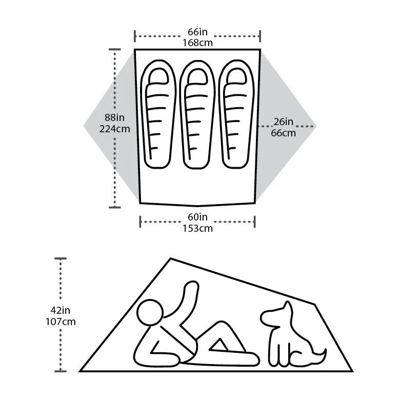 Big Agnes Tiger Wall 3 Person Platinum Footprint - Image 3