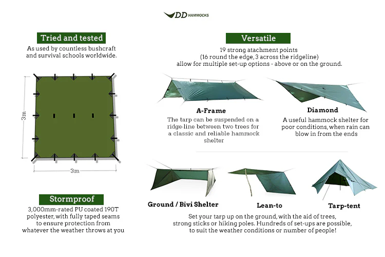 DD Hammocks DD Tarp 3x3 - Image 4