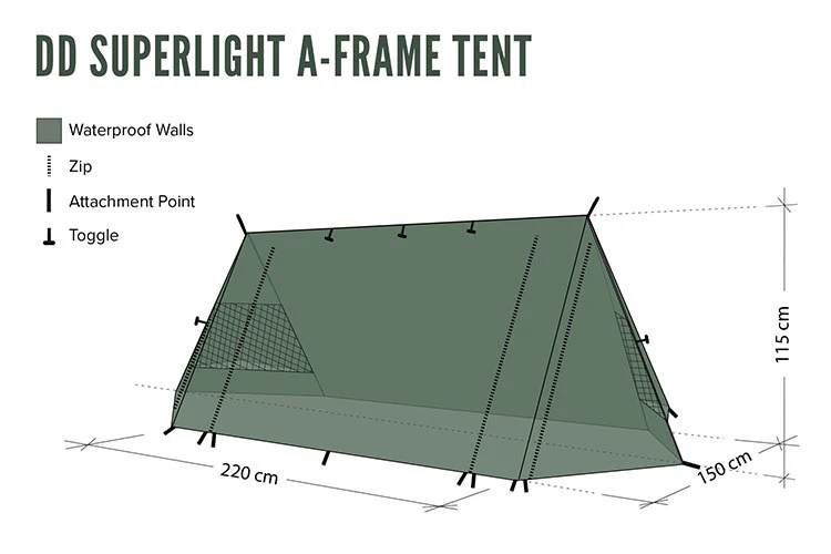 DD Hammocks Superlight A-Frame Tent - Image 9