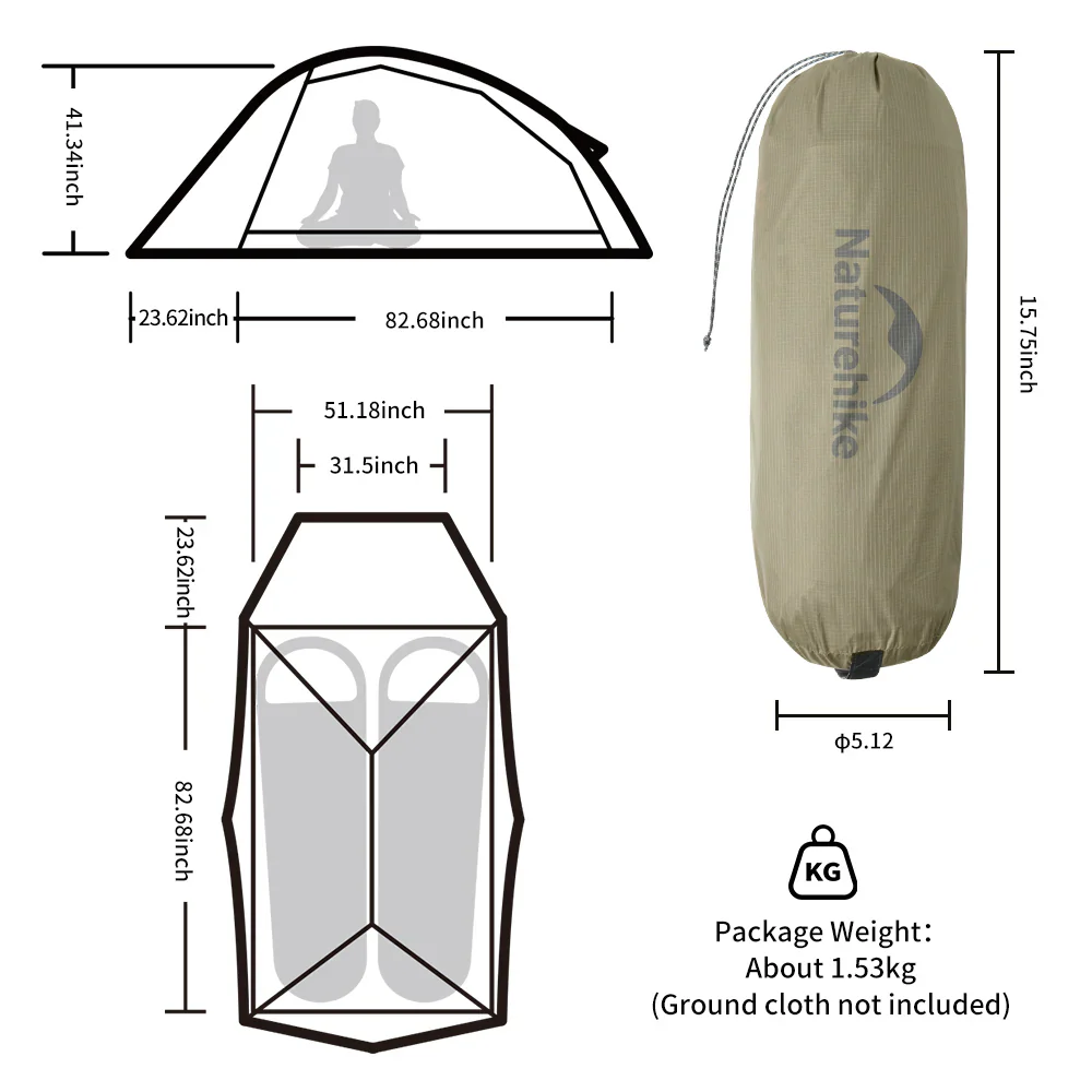 Naturehike Cloud Up Pro 2 Person Lightweight Backpacking Tent - Image 7