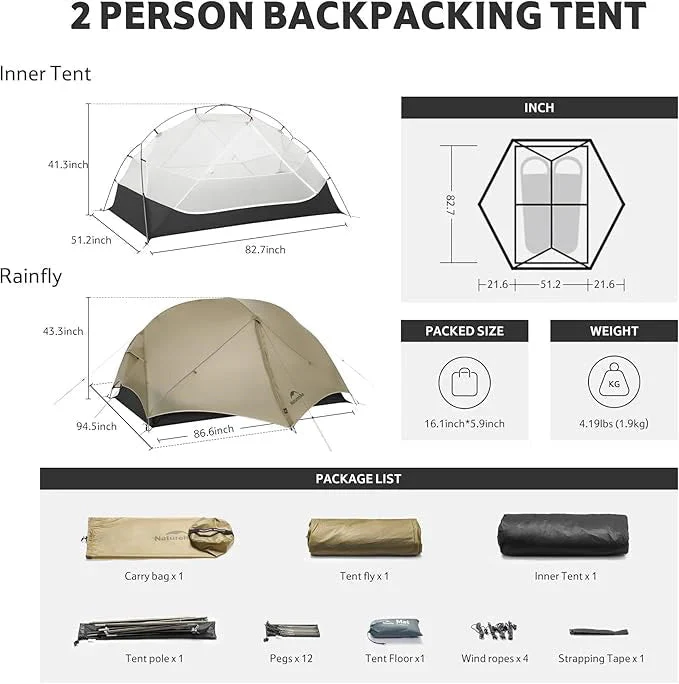 Naturehike Mongar UL 2 Person Tent - Image 6