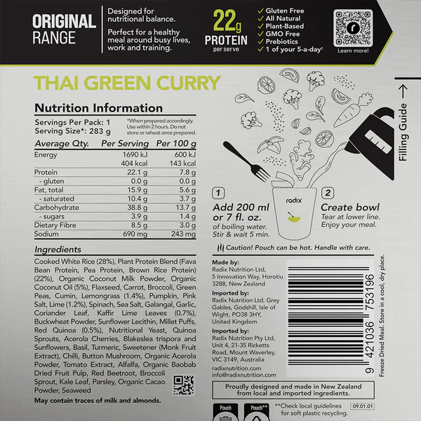 Radix Nutrition Original Meal Thai Green Curry - Image 3