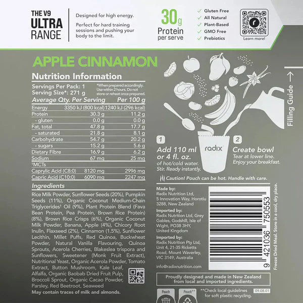 Radix Nutrition Ultra Breakfast Apple Cinnamon - Image 4