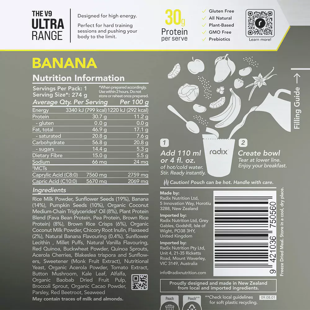 Radix Nutrition Ultra Breakfast Banana - Image 2