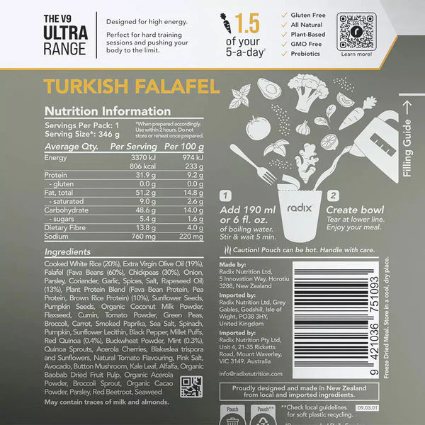 Radix Nutrition Ultra Meal Turkish Falafel - Image 4