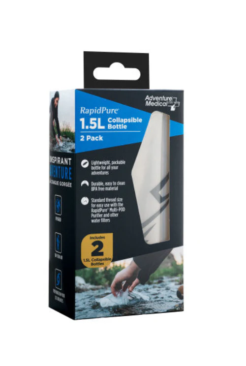 RapidPure Collapsible Bottle 1.5L (2 pack)