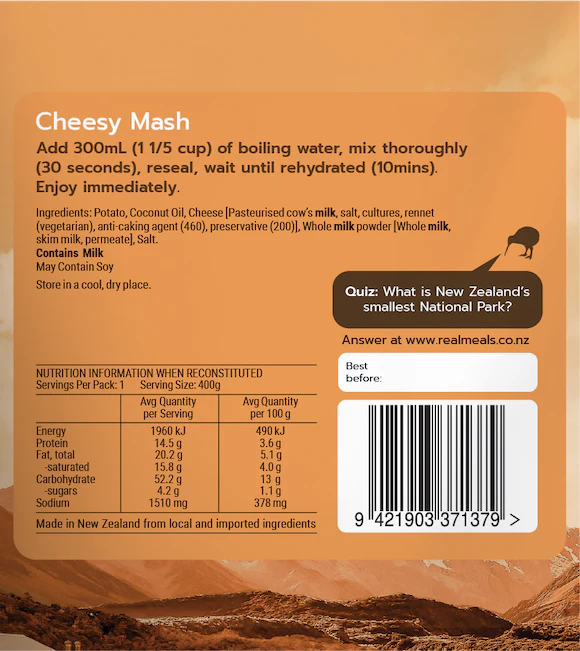 Real Meals Cheesy Mash - Image 2