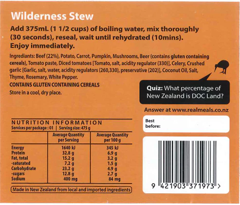 Real Meals Wilderness Stew - Image 2