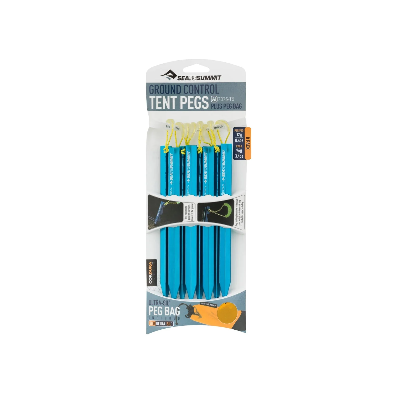 Sea To Summit Ground Control Tent Pegs (8 pack)