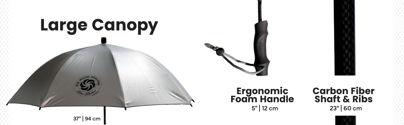 Six Moon Designs Silver Shadow Carbon Trekking Umbrella - Image 2