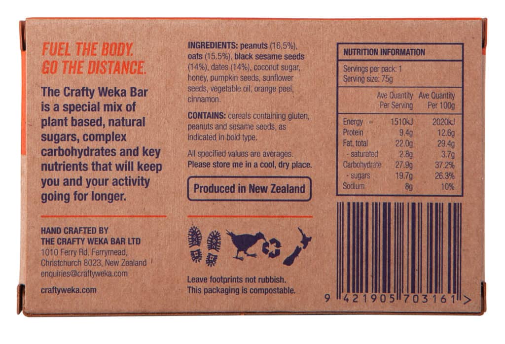 The Crafty Weka Bar Date & Orange 75g - Image 3